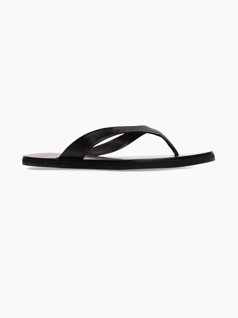 Anna Capri Handmade In Italy Women’s Black Leather Thong Sandals Size 10 NWT